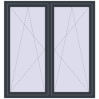 Pricing Tilt-and-Turn 1500x1600 mm REHAU OPTIMUM EURO-DESIGN 70 ANTHRACITE_GREY_STRUKTURAL two-sided
