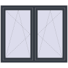 Ustalenie cen Okna skrzydłowe 1395x1175 mm REHAU ENERGY-SAVING SYNEGO MD ANTHRACITE_GREY_STRUKTURAL zewnętrzny
