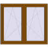 Ustalenie cen Okna skrzydłowe 1515x1250 mm REHAU ENERGY-SAVING SYNEGO MD GOLDEN OAK dwustronny