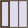 Pricing Tilt-and-Turn 1800x1800 mm REHAU OPTIMUM EURO-DESIGN 70 DARK_OAK two-sided
