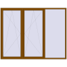 Pricing Tilt-and-Turn 2700x2100 mm REHAU OPTIMUM EURO-DESIGN 70 GOLDEN OAK two-sided