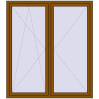 Pricing Tilt-and-Turn 1600x1800 mm REHAU ENERGY-SAVING SYNEGO MD GOLDEN OAK two-sided
