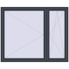 Pricing Tilt-and-Turn 1765x1435 mm REHAU OPTIMUM EURO-DESIGN 70 ANTHRACITE_GREY_STRUKTURAL external