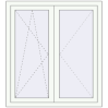 Pricing Tilt-and-Turn 1080x1195 mm REHAU ENERGY-SAVING SYNEGO MD RAL 9016 Traffic white two-sided