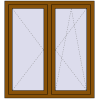 Pricing Tilt-and-Turn 1200x1300 mm REHAU OPTIMUM EURO-DESIGN 70 GOLDEN OAK two-sided