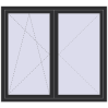 Pricing Tilt-and-Turn 1500x1350 mm REHAU OPTIMUM EURO-DESIGN 70 ANTHRACITE_GREY_GLATT two-sided