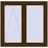 Pricing Tilt-and-Turn 1170x1130 mm REHAU ENERGY-SAVING SYNEGO MD DARK_OAK two-sided