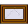 Pricing Tilt-and-Turn 650x450 mm REHAU OPTIMUM EURO-DESIGN 70 GOLDEN OAK external
