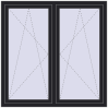 Ustalenie cen Okna skrzydłowe 1365x1445 mm REHAU ENERGY-SAVING SYNEGO MD BLACK_ULTI-MATT zewnętrzny