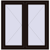 Pricing Tilt-and-Turn 1200x1200 mm REHAU OPTIMUM EURO-DESIGN 70 BLACK_BROWN two-sided