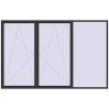 Ustalenie cen Okna skrzydłowe 3600x2300 mm REHAU OPTIMUM EURO-DESIGN 70 ANTHRACITE_GREY_GLATT dwustronny