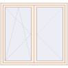 Pricing Tilt-and-Turn 1500x1400 mm REHAU OPTIMUM EURO-DESIGN 70 CREAME_WHITE_50L-2 two-sided