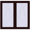 Pricing Tilt-and-Turn 1500x1400 mm REHAU ENERGY-SAVING SYNEGO MD CHOCOLATE_BROWN two-sided