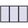 Pricing Tilt-and-Turn 3800x2300 mm REHAU ENERGY-SAVING SYNEGO MD BLACK_ULTI-MATT two-sided