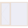 Pricing Tilt-and-Turn 2400x2100 mm REHAU OPTIMUM EURO-DESIGN 70 CREAME_WHITE_50L-2 two-sided