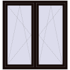 Ustalenie cen Okna skrzydłowe 1440x1430 mm REHAU ENERGY-SAVING SYNEGO MD BLACK_BROWN dwustronny