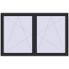 Pricing Tilt-and-Turn 2200x1400 mm REHAU ENERGY-SAVING SYNEGO MD BLACK_ULTI-MATT two-sided