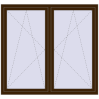 Ustalenie cen Okna skrzydłowe 1650x1535 mm REHAU ENERGY-SAVING SYNEGO MD DARK_OAK dwustronny