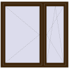 Pricing Tilt-and-Turn 1470x1430 mm REHAU OPTIMUM EURO-DESIGN 70 DARK_OAK external