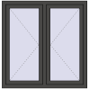 Pricing Tilt-and-Turn 1170x1200 mm REHAU ENERGY-SAVING SYNEGO MD BASALT_GREY two-sided