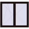 Pricing Tilt-and-Turn 1500x1350 mm REHAU OPTIMUM EURO-DESIGN 70 BLACK_BROWN two-sided