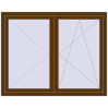 Pricing Tilt-and-Turn 1450x1150 mm REHAU OPTIMUM EURO-DESIGN 70 WALNUT external