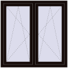 Ustalenie cen Okna skrzydłowe 1200x1200 mm REHAU OPTIMUM EURO-DESIGN 70 BLACK_BROWN dwustronny