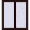 Pricing Tilt-and-Turn 1360x1500 mm REHAU OPTIMUM EURO-DESIGN 70 CHOCOLATE_BROWN two-sided