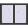 Ustalenie cen Okna skrzydłowe 1680x1280 mm REHAU ENERGY-SAVING SYNEGO MD BASALT_GREY dwustronny