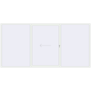 PATIO DOOR REHAU BRILLANT DESIGN 4500x2200 mm RAL 9016 Traffic white two-sided