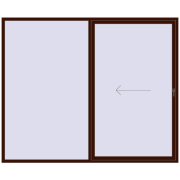 REHAU GENEO HST 2800x2300 mm BLACK_CHERRY two-sided