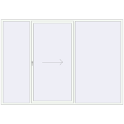 Przesuwane drzwi tarasowe 3300x2300 mm PATIO DOOR REHAU SYNEGO RAL 9016 Traffic white dwustronny