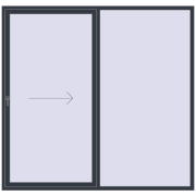 REHAU GENEO HST 2400x2300 mm ANTHRACITE_GREY_STRUKTURAL two-sided