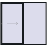 Przesuwane drzwi tarasowe 2350x2170 mm PATIO DOOR REHAU SYNEGO BLACK_COOL_110L-2 dwustronny Przesuwane drzwi tarasowe 2350x2170 mm PATIO DOOR REHAU SYNEGO BLACK_COOL_110L-2 dwustronny