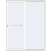REHAU SYNEGO SLIDE 1870x2350 mm RAL 9016 Traffic white two-sided