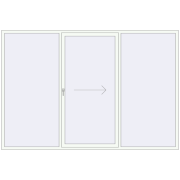 PATIO DOOR REHAU SYNEGO 3030x2050 mm RAL 9016 Traffic white two-sided