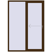 Przesuwane drzwi tarasowe 1500x2100 mm REHAU SYNEGO SLIDE DARK_OAK dwustronny