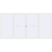 PATIO DOOR REHAU BRILLANT DESIGN 4600x2300 mm RAL 9016 Traffic white two-sided
