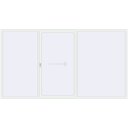 PATIO DOOR REHAU SYNEGO 4000x2200 mm RAL 9016 Traffic white two-sided