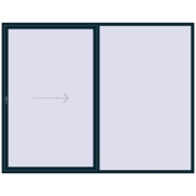 PATIO DOOR REHAU SYNEGO 3000x2350 mm STEEL_BLUE two-sided