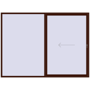 PATIO DOOR REHAU BRILLANT DESIGN 3000x2200 mm BLACK_CHERRY dwustronny