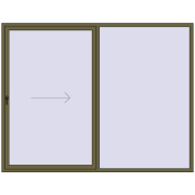 PATIO DOOR REHAU SYNEGO 2700x2100 mm QUARTZ_GREY two-sided