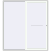 Sliding patio doors 2200x2400 mm REHAU GENEO HST RAL 9016 Traffic white two-sided