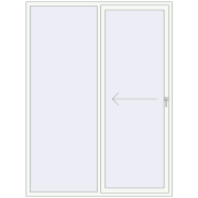 REHAU SYNEGO SLIDE 1800x2400 mm RAL 9016 Traffic white two-sided