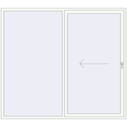 Przesuwane drzwi tarasowe 2400x2130 mm PATIO DOOR REHAU BRILLANT DESIGN RAL 9016 Traffic white dwustronny