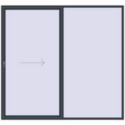 REHAU GENEO HST 2800x2609 mm ANTHRACITE_GREY_STRUKTURAL two-sided