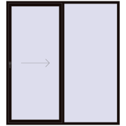 REHAU GENEO HST 2200x2400 mm BLACK_BROWN two-sided