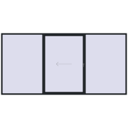PATIO DOOR REHAU BRILLANT DESIGN 4500x2200 mm BLACK_COOL_110L-2 two-sided