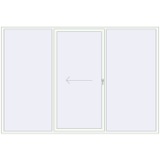 PATIO DOOR REHAU SYNEGO 3320x2250 mm RAL 9016 Traffic white two-sided