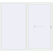 REHAU SYNEGO SLIDE 2600x2400 mm RAL 9016 Traffic white two-sided